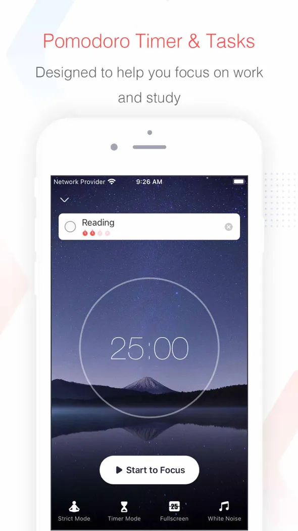 Focus To-Do: a Pomodoro timer joined to a task list