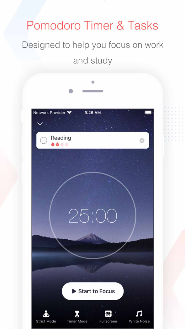 Focus To-Do: a Pomodoro timer joined to a task list